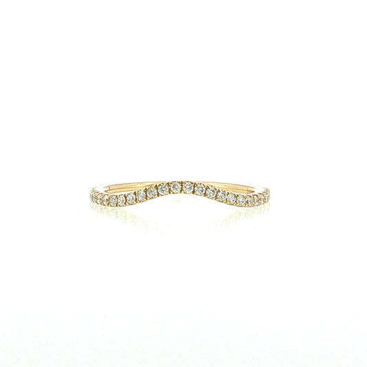 .21 Diamond Contoured Wedding Band 14k Yellow Gold