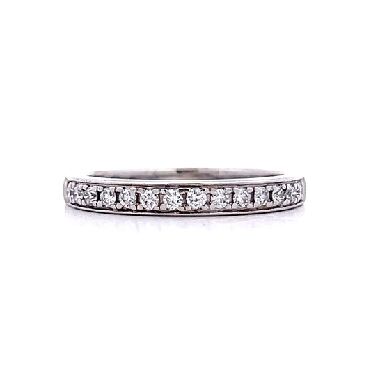 .22 Round Brilliant Diamond Milgrain Band in 14k