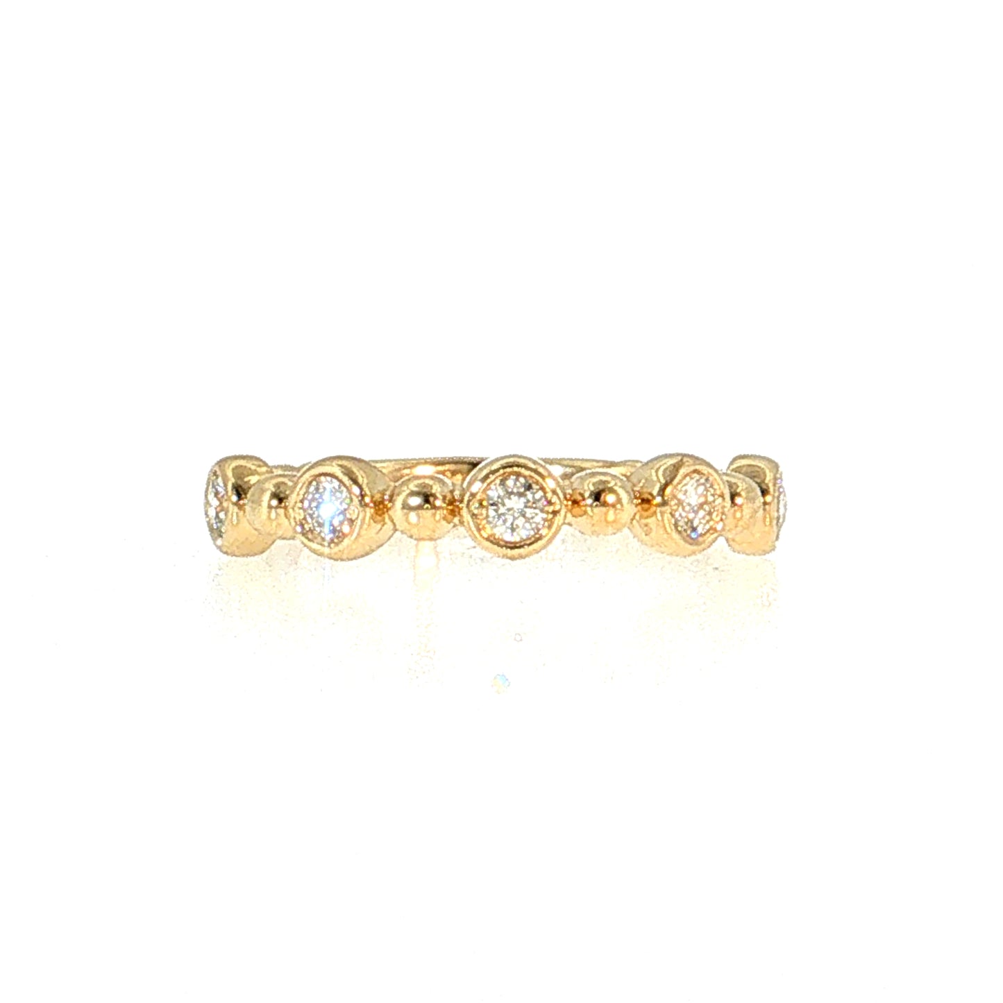 .23 Diamond Stacking Wedding Band 14k Yellow Gold
