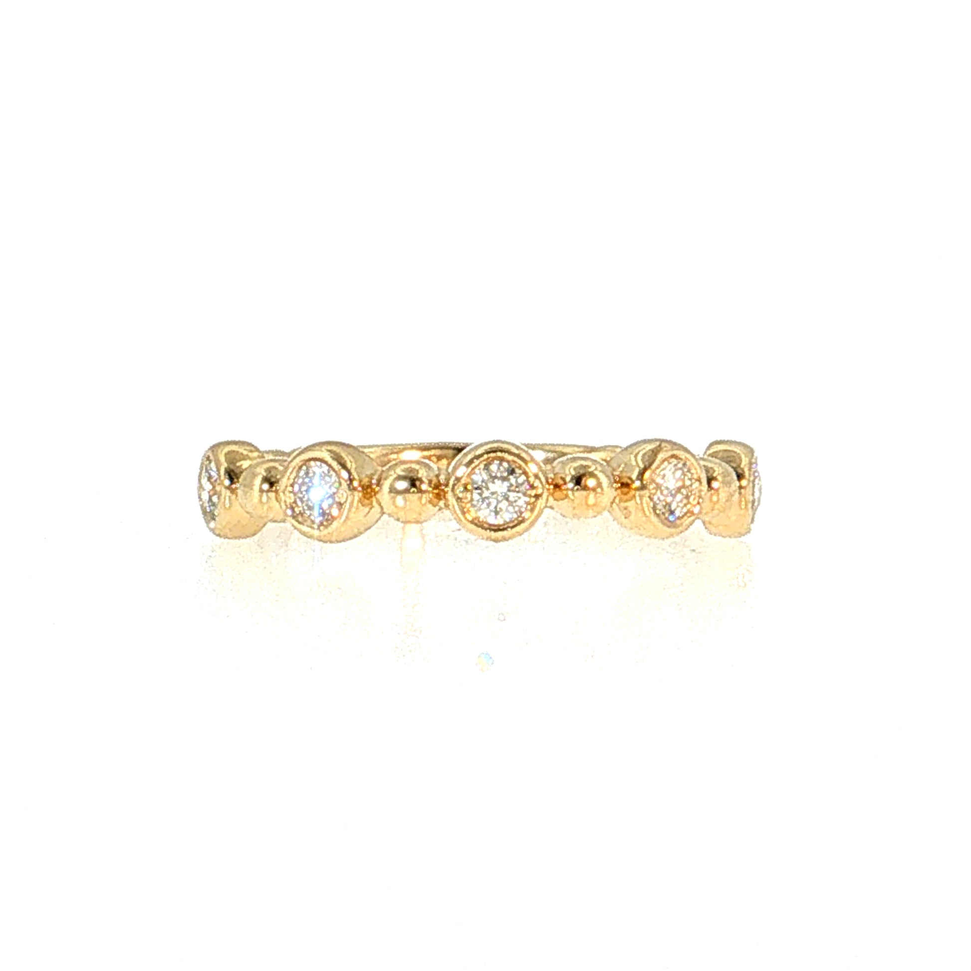 .23 Diamond Stacking Wedding Band 14k Yellow Gold