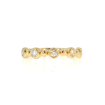 .23 Diamond Stacking Wedding Band 14k Yellow Gold
