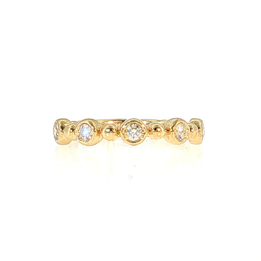 .23 Diamond Stacking Wedding Band 14k Yellow Gold