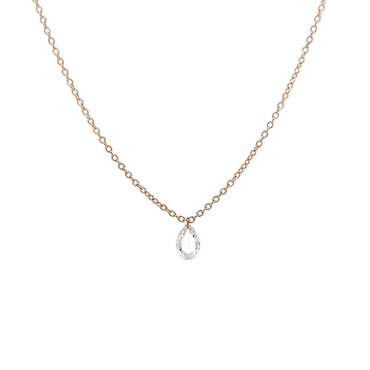 .23 Pear Rose Cut Diamond in 14k Yellow Gold