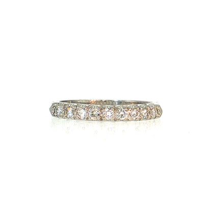 .23 Vintage Mid-Century Diamond Wedding Band Platinum