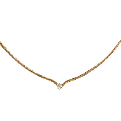 .25 Diamond Solitaire Pendant Necklace 14k Yellow Gold