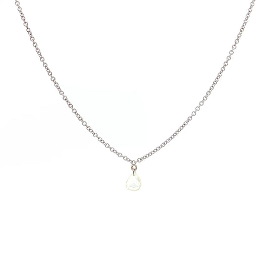 .25 Pear Cut Diamond Pendant Necklace 18k