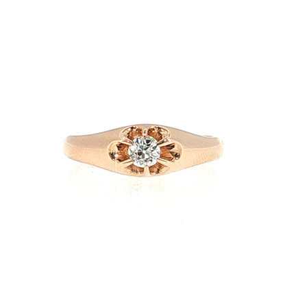 .25 Victorian Diamond Engagement Ring 14k Rose Gold