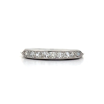 .27 Deco Single Cut Diamond Band in Platinum