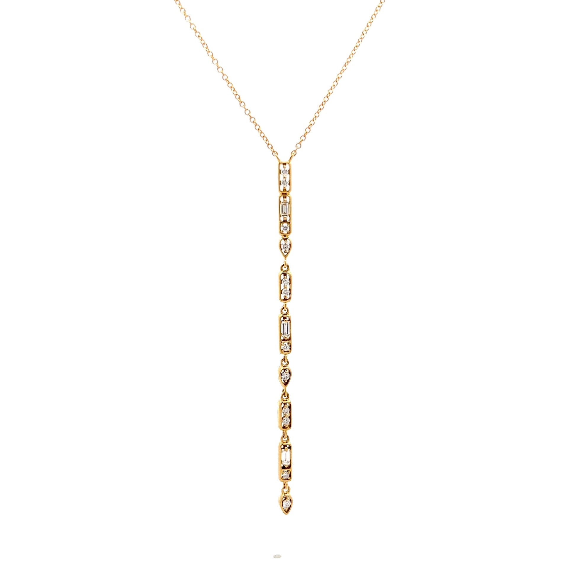 .27 Diamond Lariat Necklace in 18k Yellow Gold