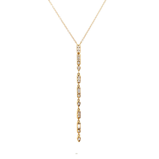 .27 Diamond Lariat Necklace in 18k Yellow Gold