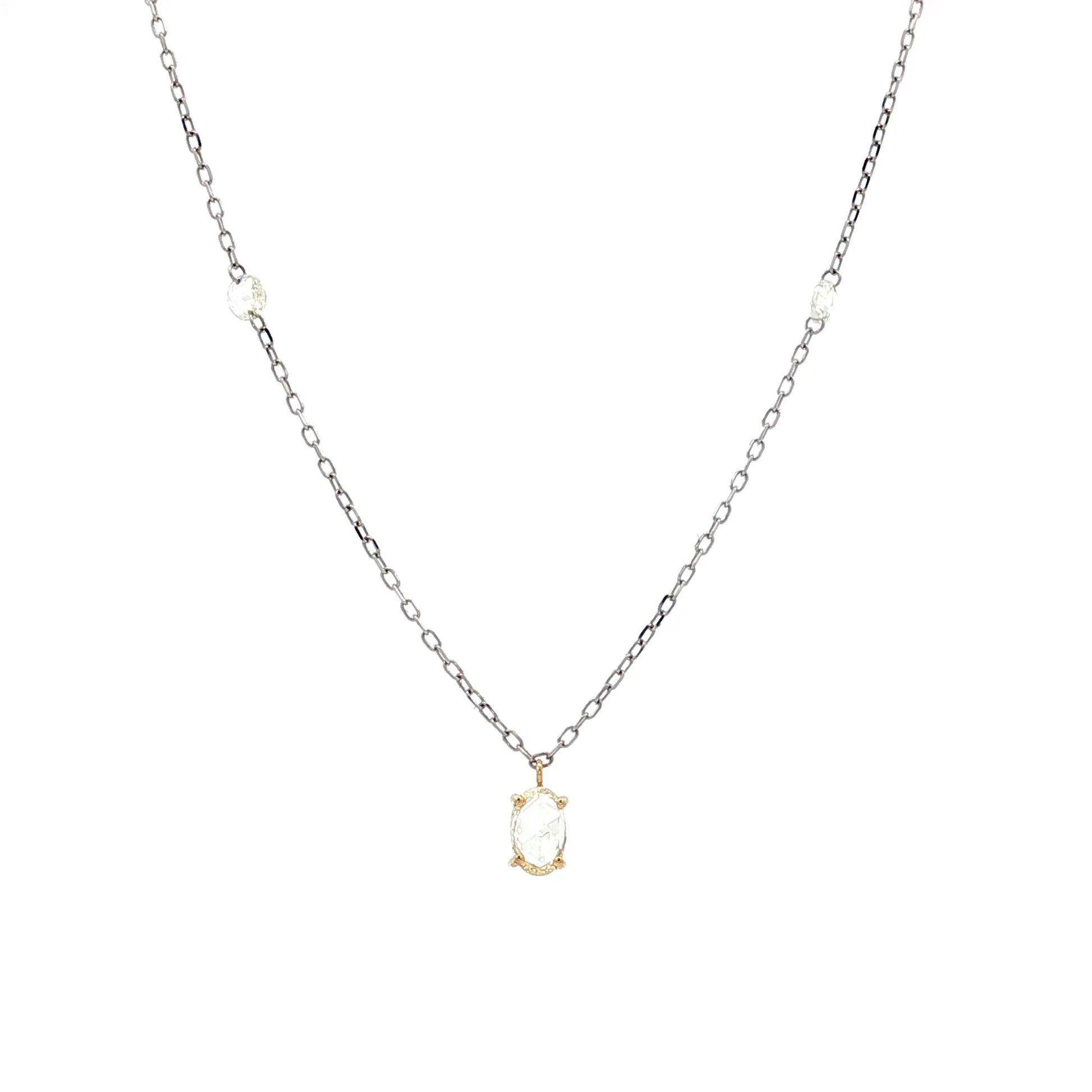 .27 Pear Diamond Pendant Necklace in 18k