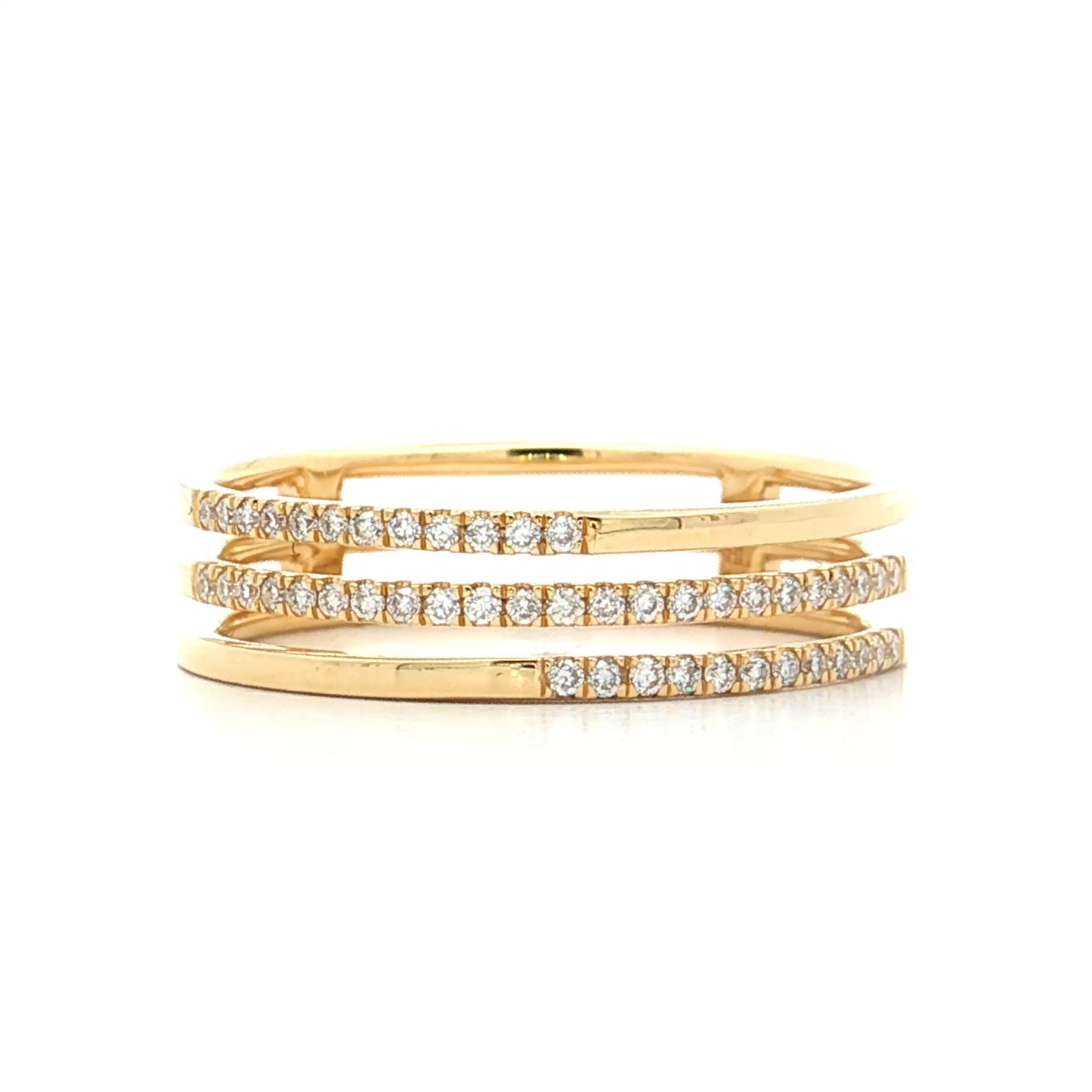 .28 Asymmetrical Diamond Stacking Ring 18k