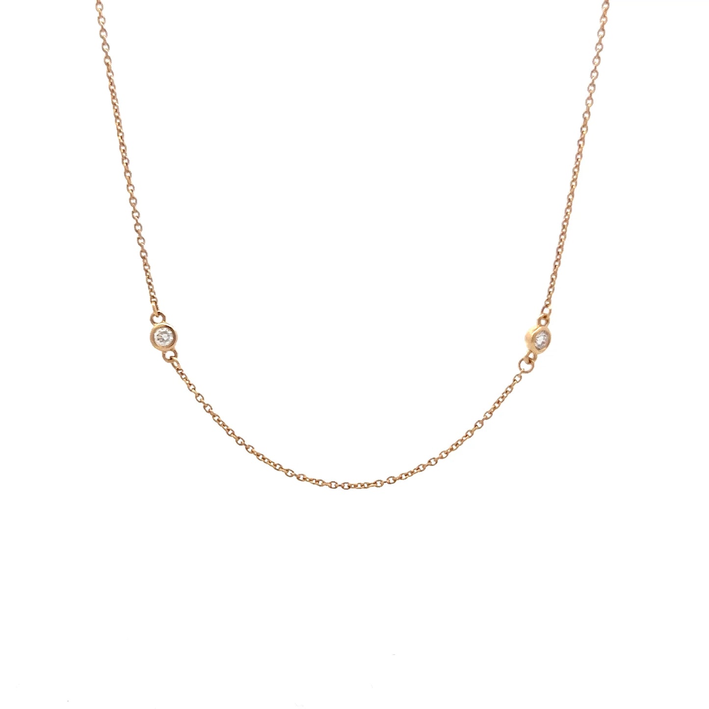 .28 Diamonds by the Yard Necklace in 14k Yellow Gold