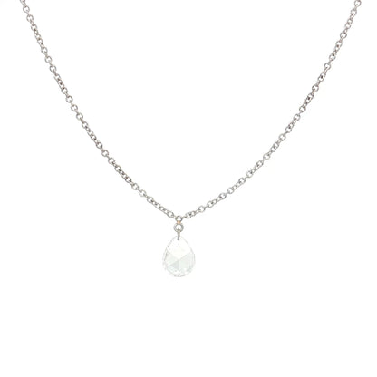 .28 Pear Diamond Pendant Necklace 14k White Gold