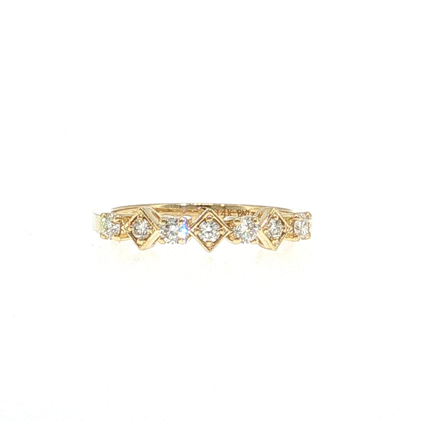 .29 Diamond Stacking Wedding Band 14k Yellow Gold