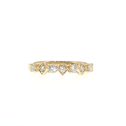 .29 Diamond Stacking Wedding Band 14k Yellow Gold