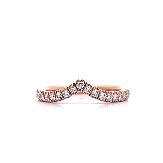 .29 Diamond V Contour Band in 14k Rose Gold