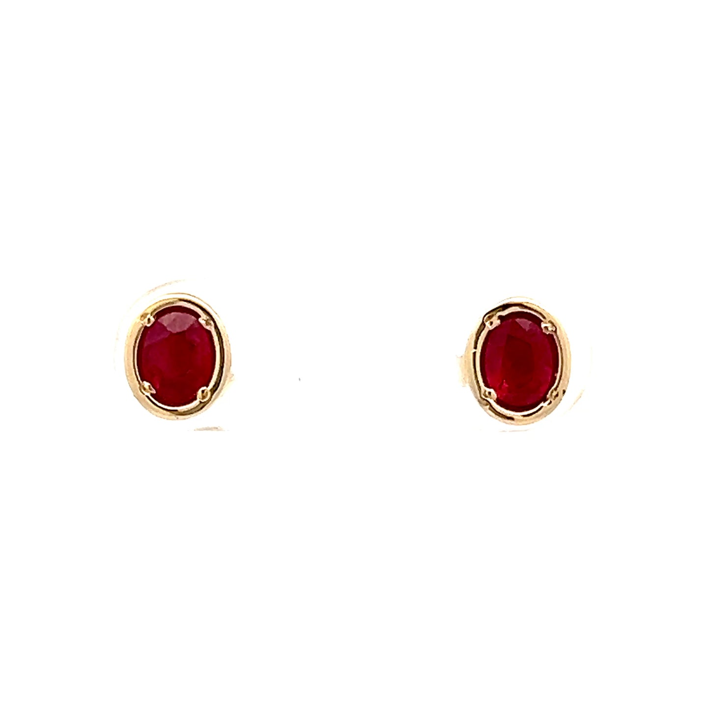 .30 Ruby Stud Earrings in 14k Yellow Gold