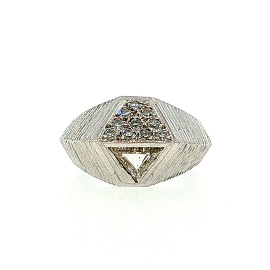 .30 Trillion Diamond Cocktail Ring 14k White Gold