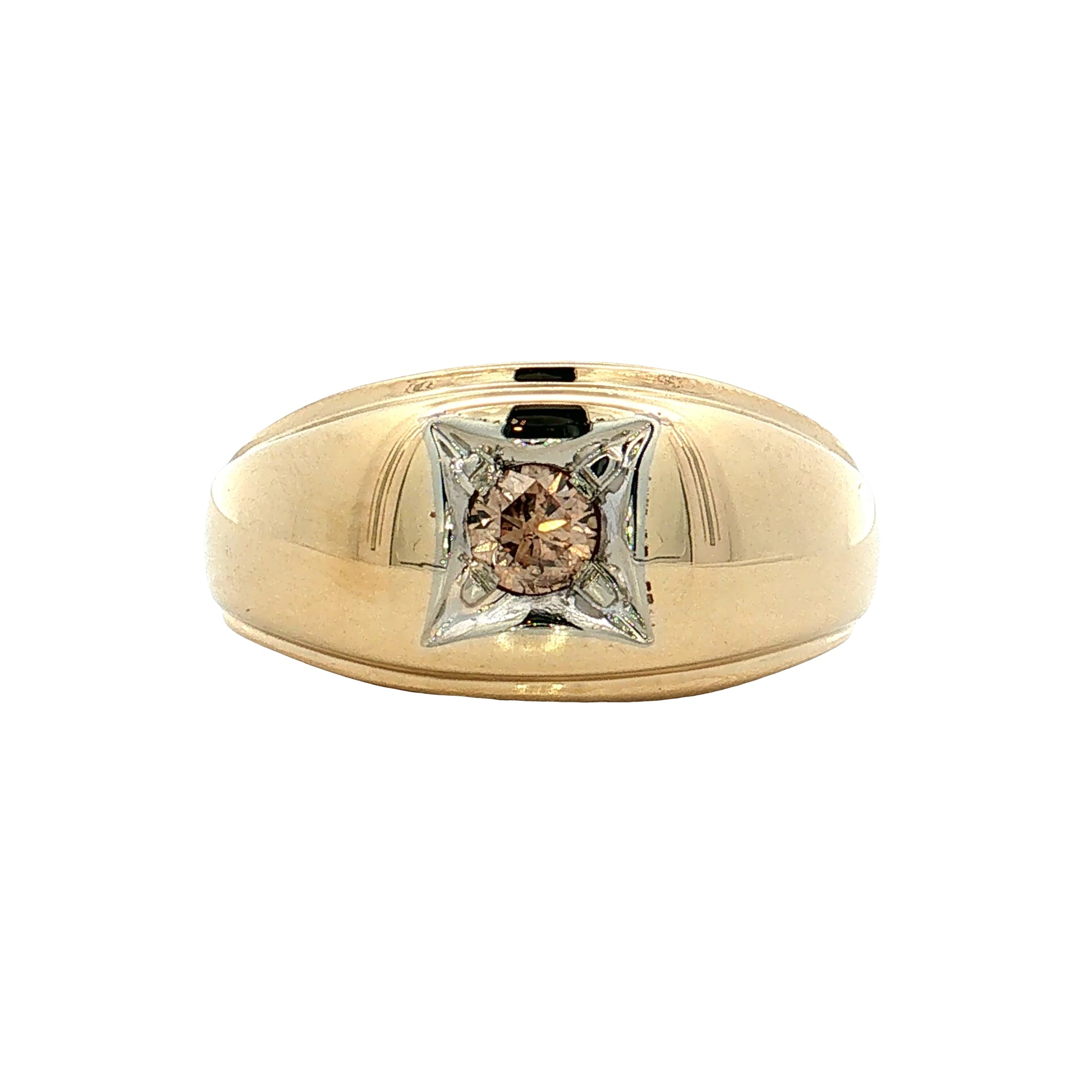 .30 Vintage Mid-Century Diamond Men's Ring 14k