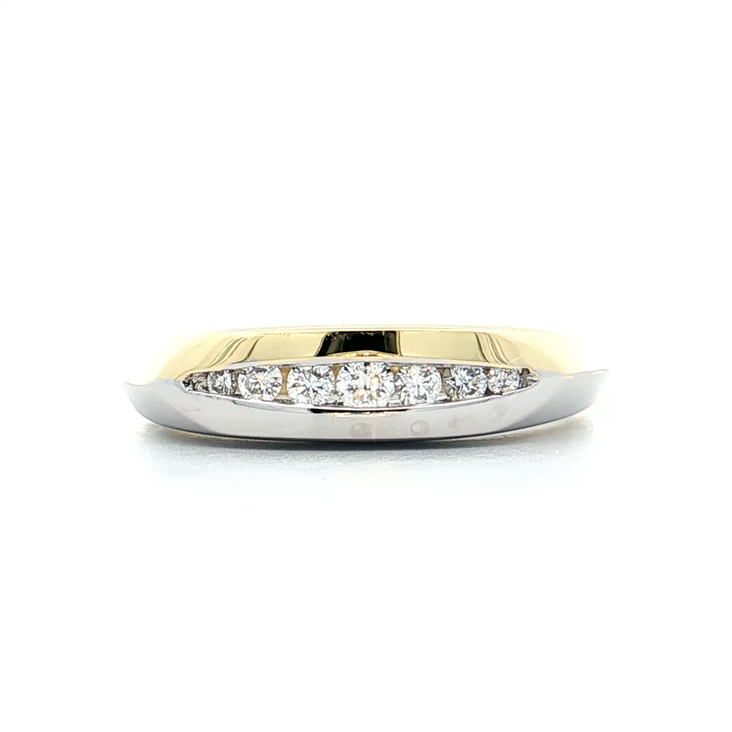 .31 Mens Diamond Wedding Band Two-Tone 18k