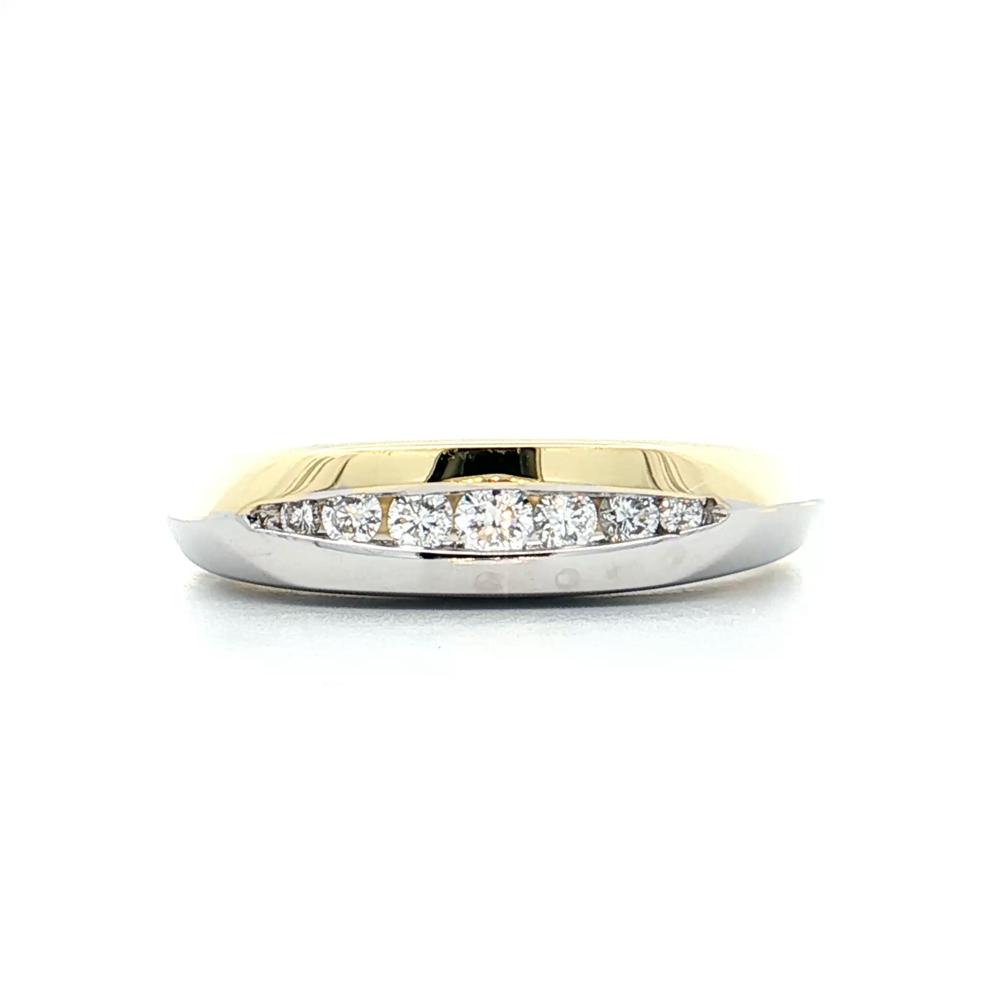 .31 Mens Diamond Wedding Band Two-Tone 18k