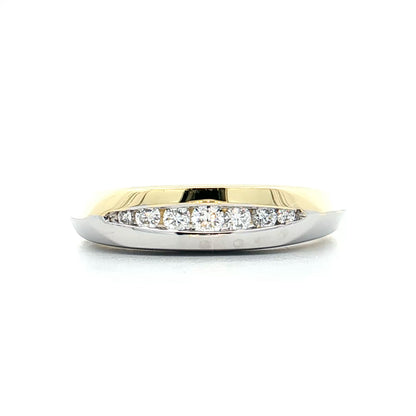 .31 Mens Diamond Wedding Band Two-Tone 18k