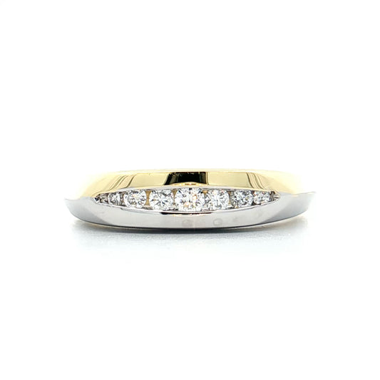 .31 Mens Diamond Wedding Band Two-Tone 18k