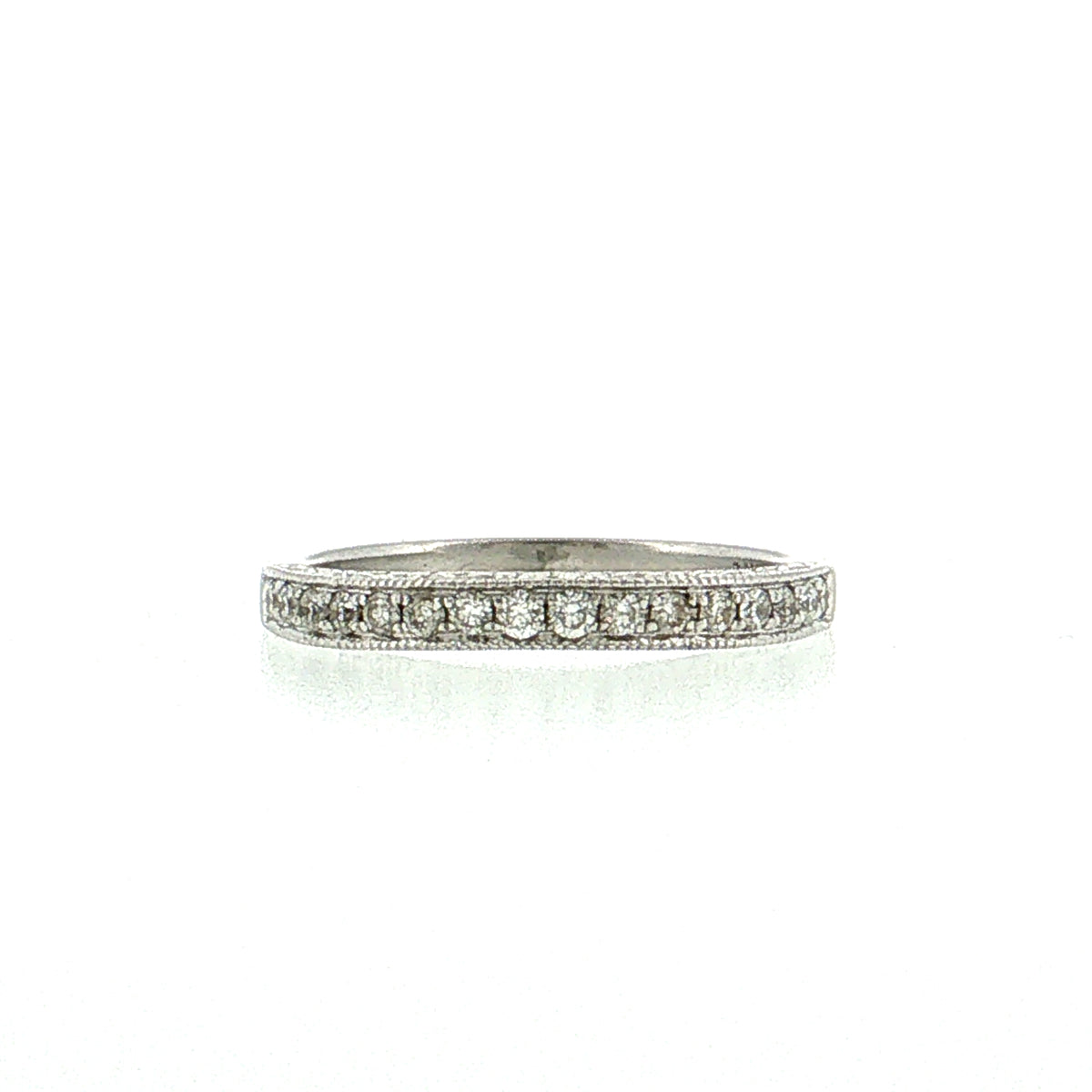 .32 Diamond Stacking Wedding Band 14k White Gold