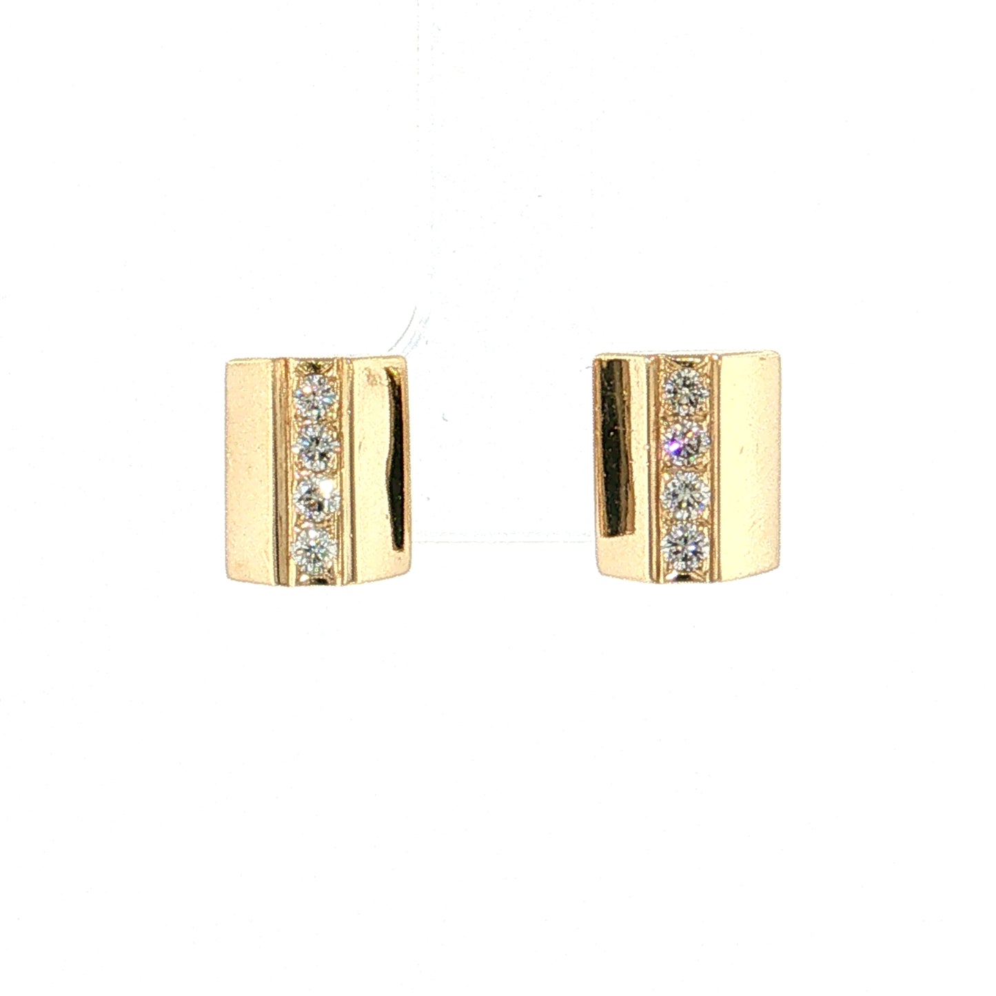 .32 Geometric Diamond Stud Earrings 14k
