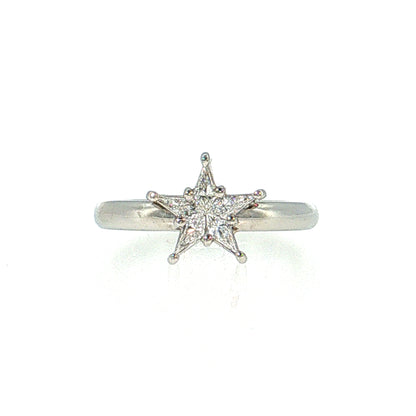 .32 Kite Diamond Stacking Ring Platinum