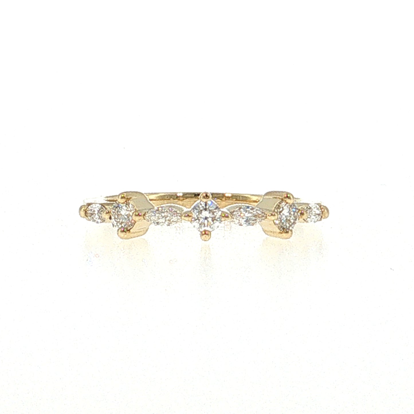 .34 Diamond Wedding Band 14k Rose Gold