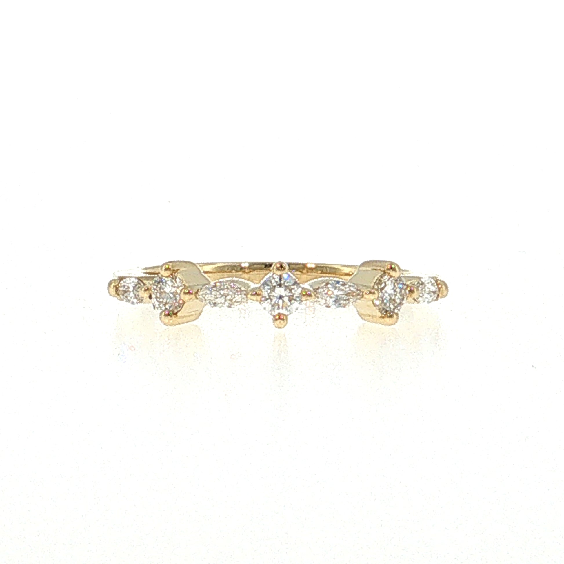 .34 Diamond Wedding Band 14k Rose Gold