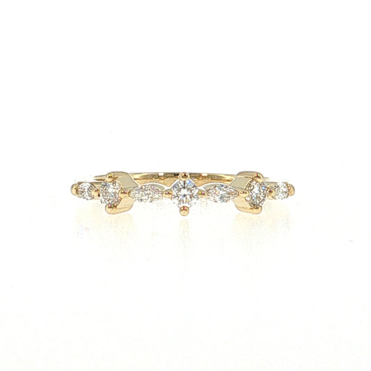 .34 Diamond Wedding Band 14k Rose Gold