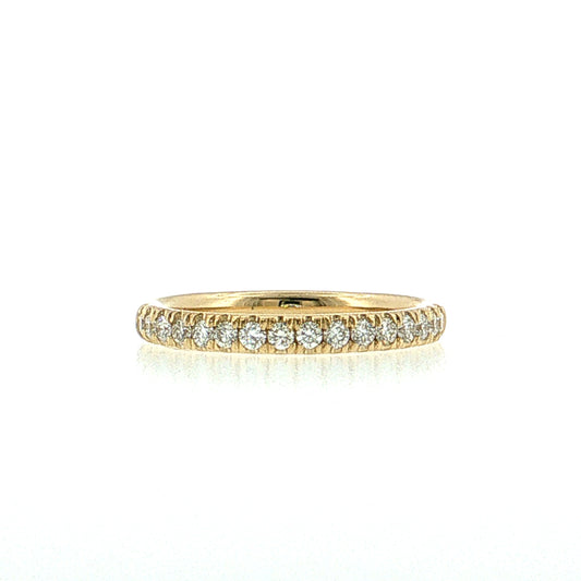 .35 Half-Eternity Diamond Wedding Band 14k Yellow Gold