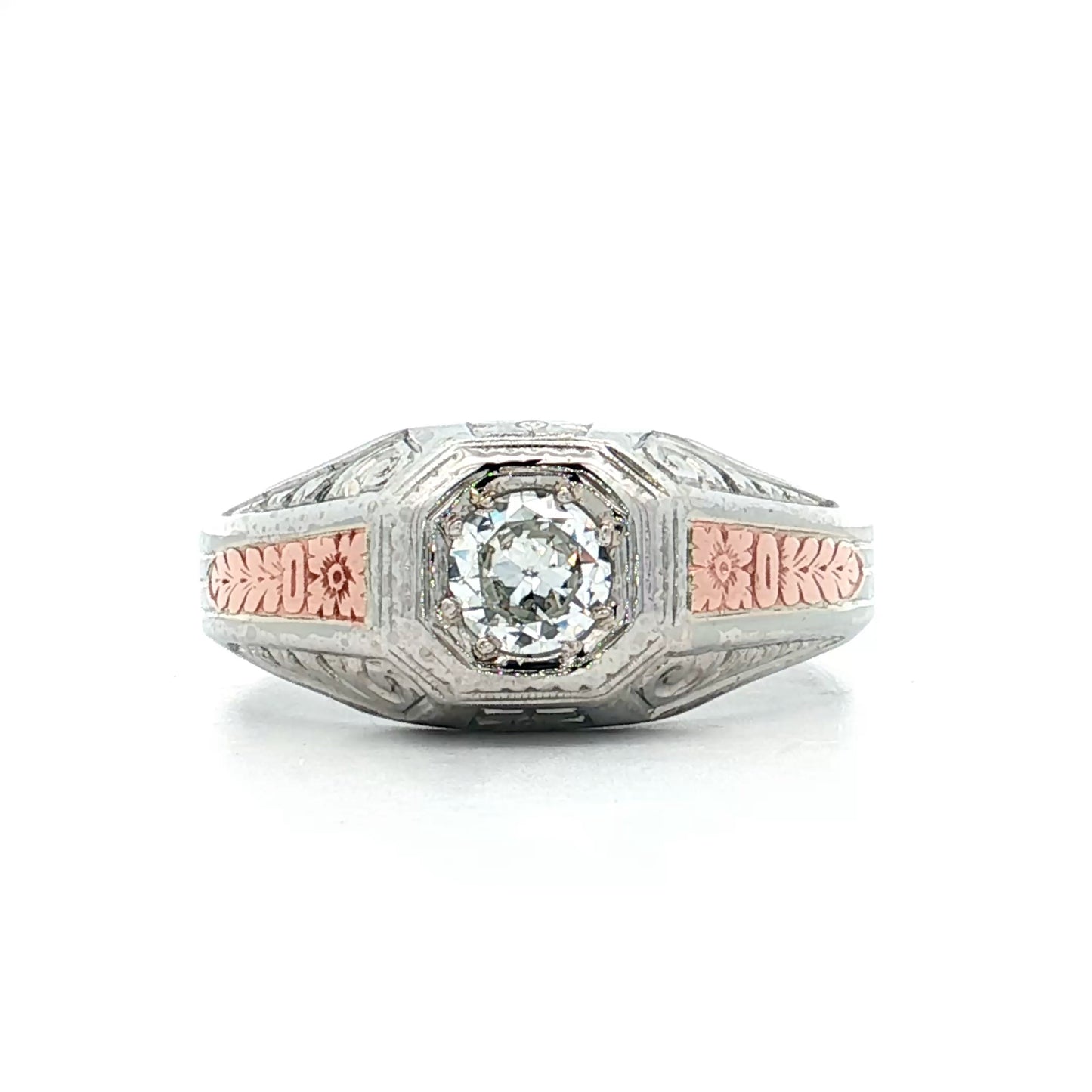 .35 Vintage Art Deco Diamond Engagement Ring 18k