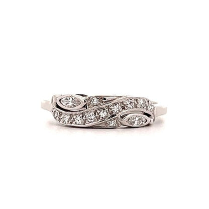 .36 Antique Art Deco Diamond Stacking Ring in 14k