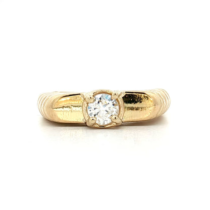.37 Vintage Diamond Stacking Ring in 14k Yellow Gold