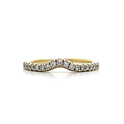 .38 Curvy Contour Diamond Wedding Band in 14k
