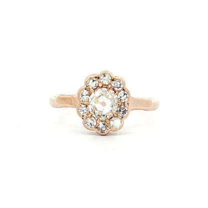 .38 Victorian Old European Diamond Engagement Ring 9k