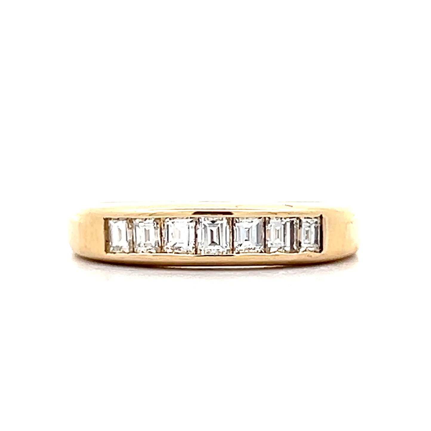 .39 Baguette Diamond Wedding Band in 18k Yellow Gold