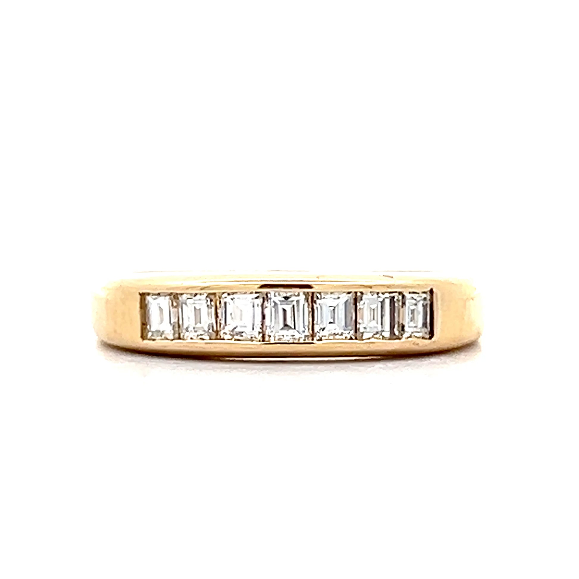 .39 Baguette Diamond Wedding Band in 18k Yellow Gold
