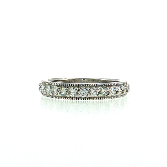 .39 Half-Eternity Diamond Wedding Band 14k White Gold