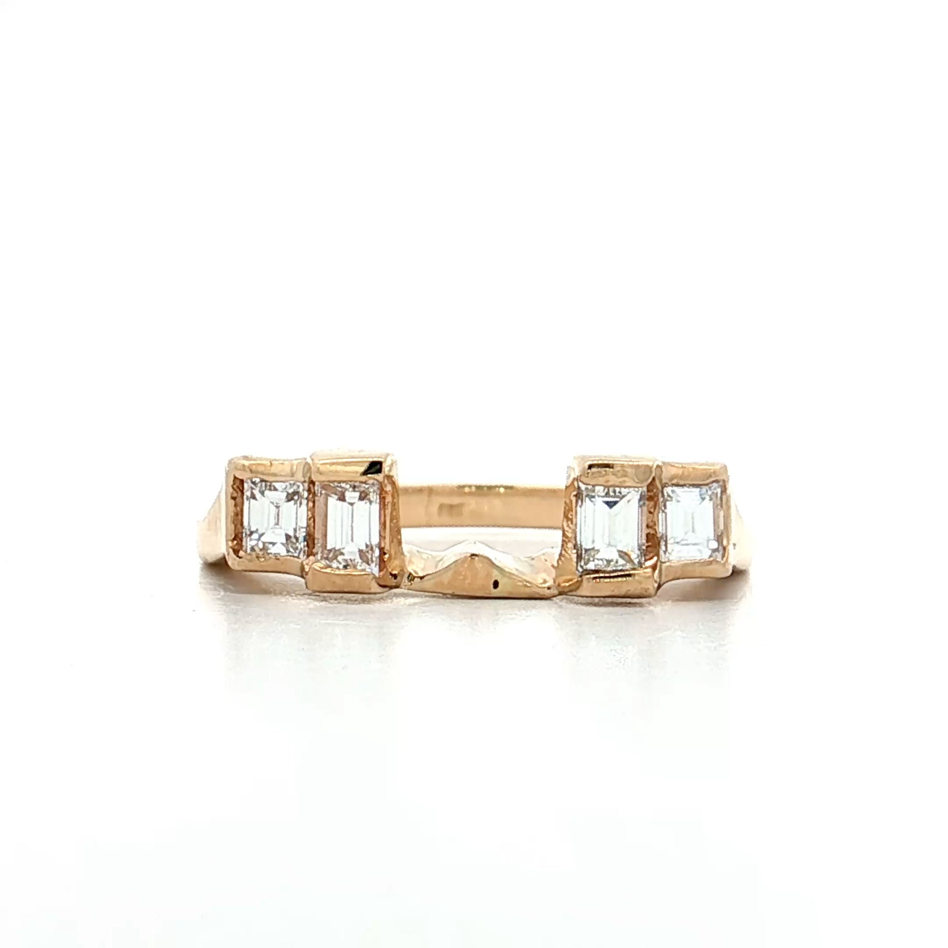.40 Baguette Diamond Guard Ring 14k Yellow Gold