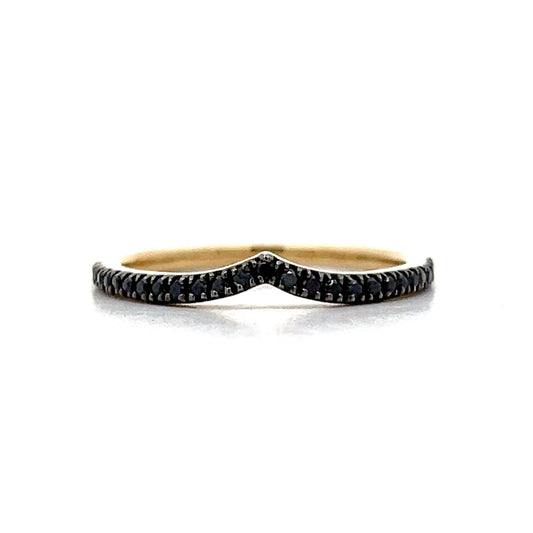 .40 Black Diamond Contour Band in 14k Yellow Gold