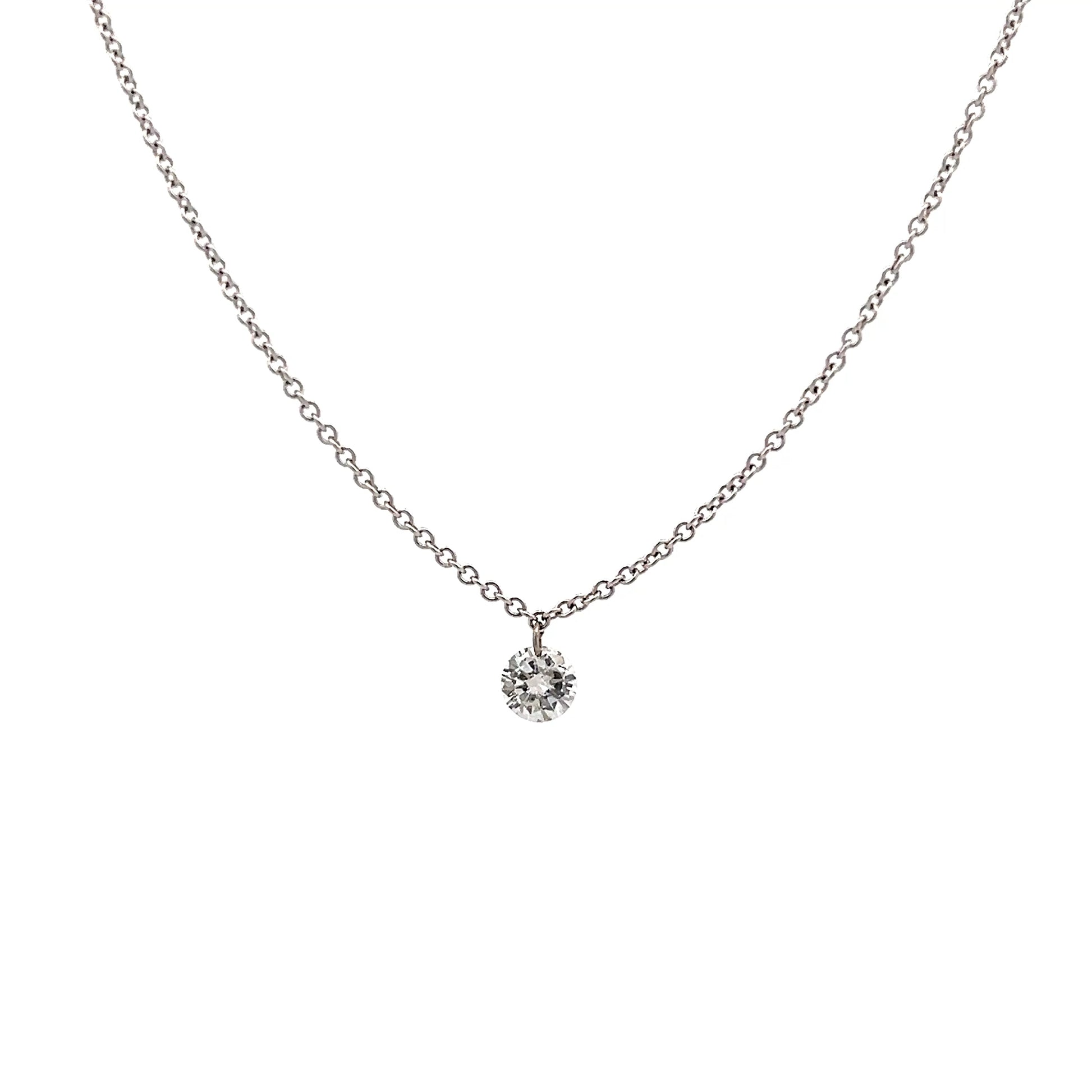 .40 Round Brilliant Diamond Pendant Necklace 18k