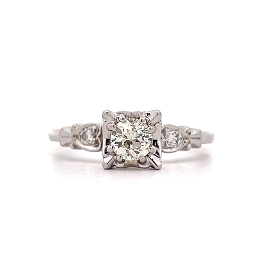 .40 Vintage Retro Diamond Engagement Ring in 14k