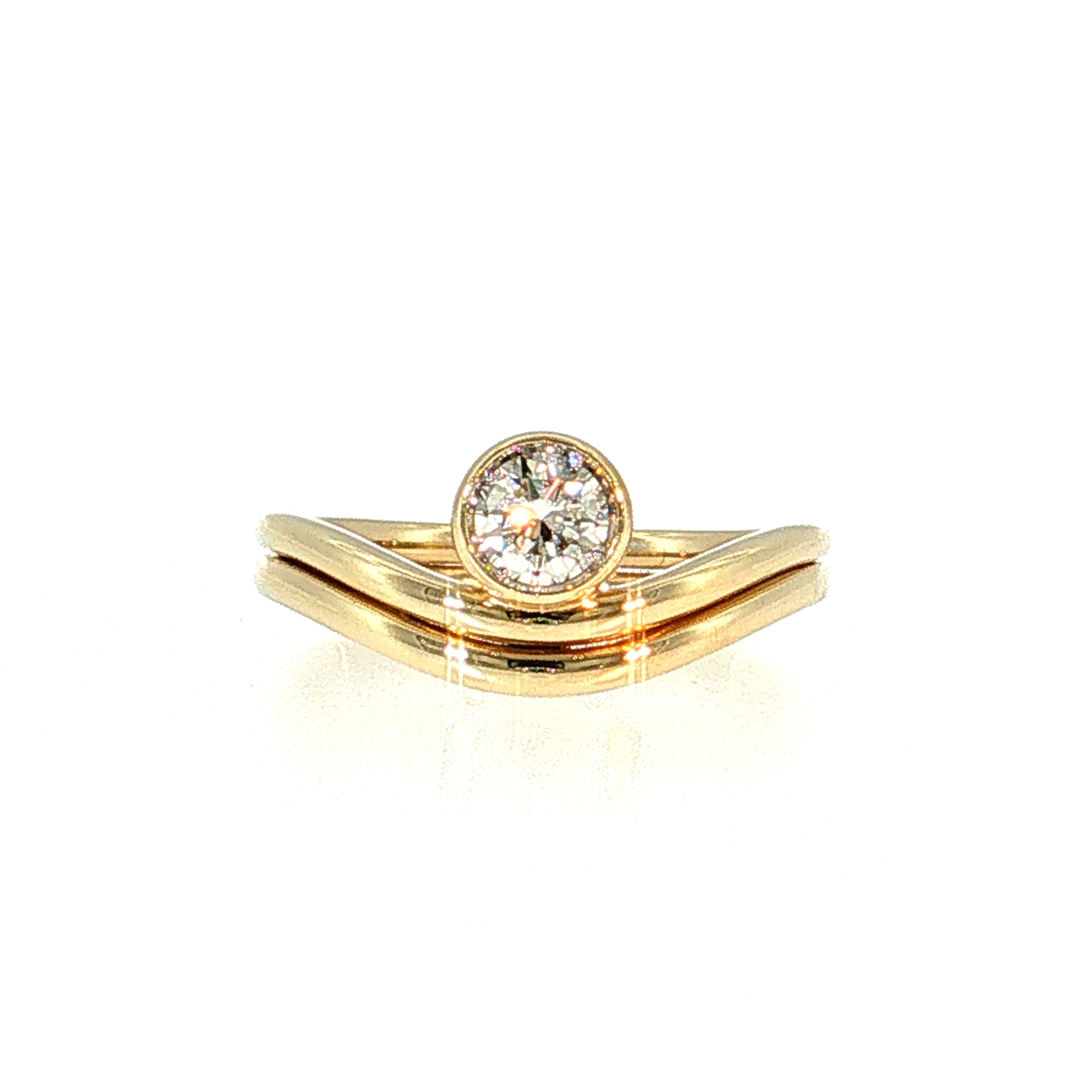 .41 Diamond Solitaire Engagement Ring 14k Yellow Gold