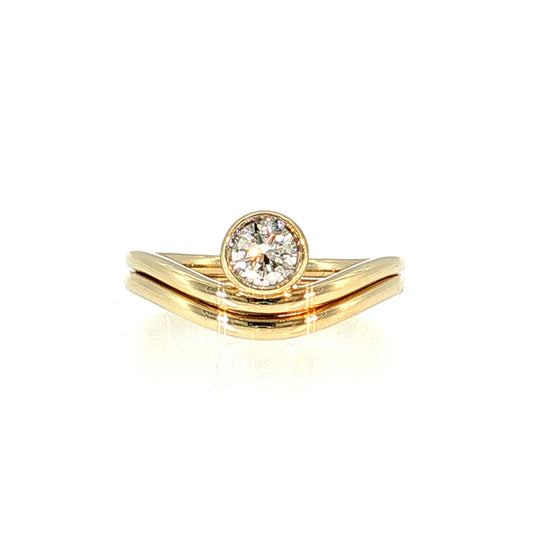 .41 Diamond Solitaire Engagement Ring 14k Yellow Gold