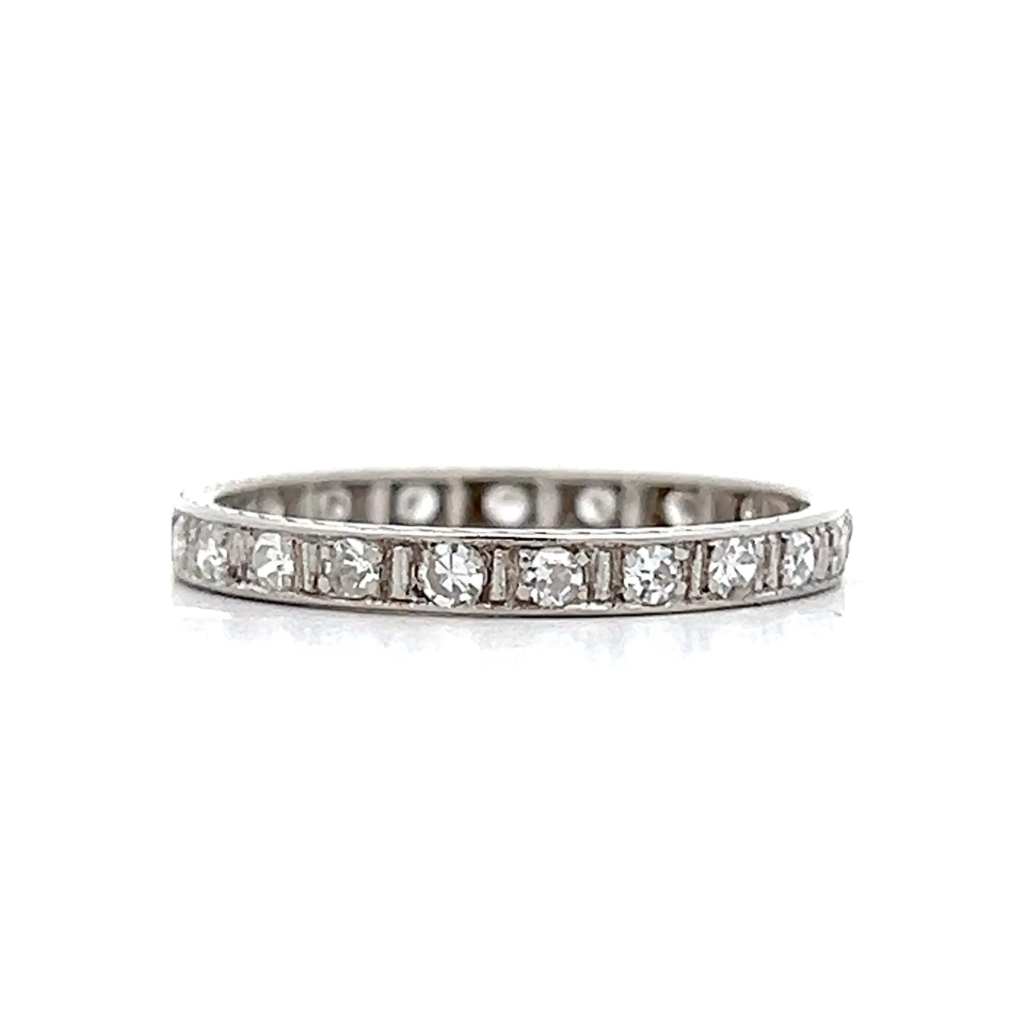 .42 Antique Art Deco Diamond Eternity Band in Platinum